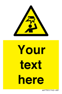 Custom warning overhead obstacle